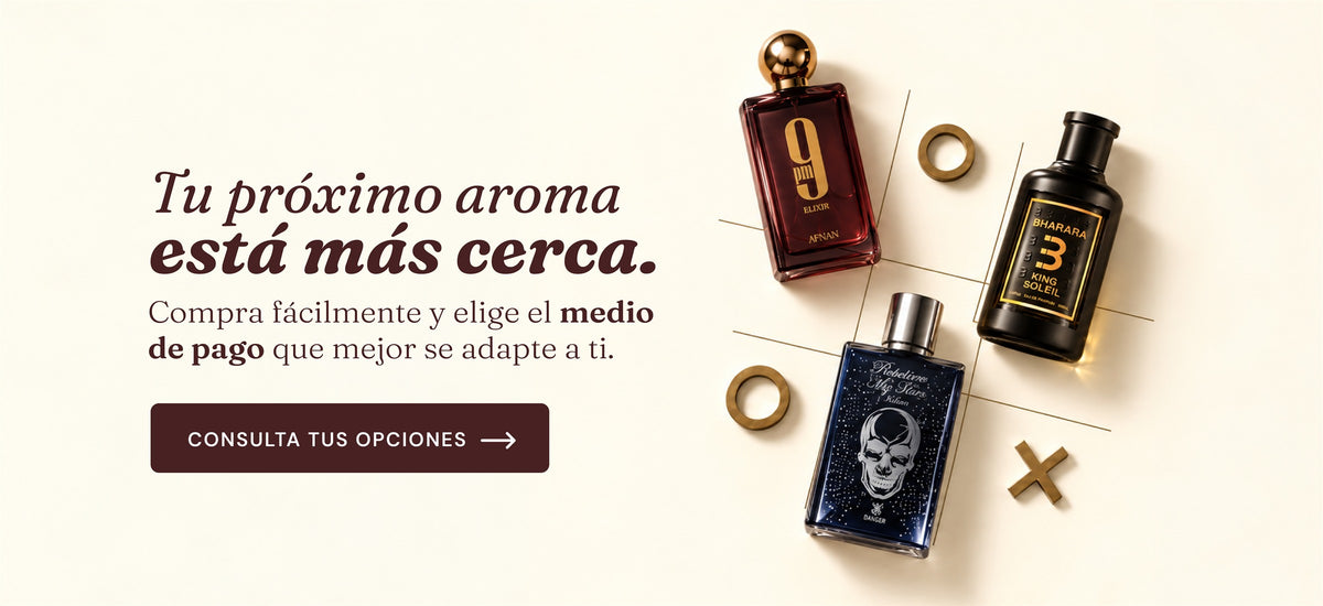 Tu próximo aroma está más cerca. Compra fácilmente y elige el medio de pago que mejor se adapte a ti.